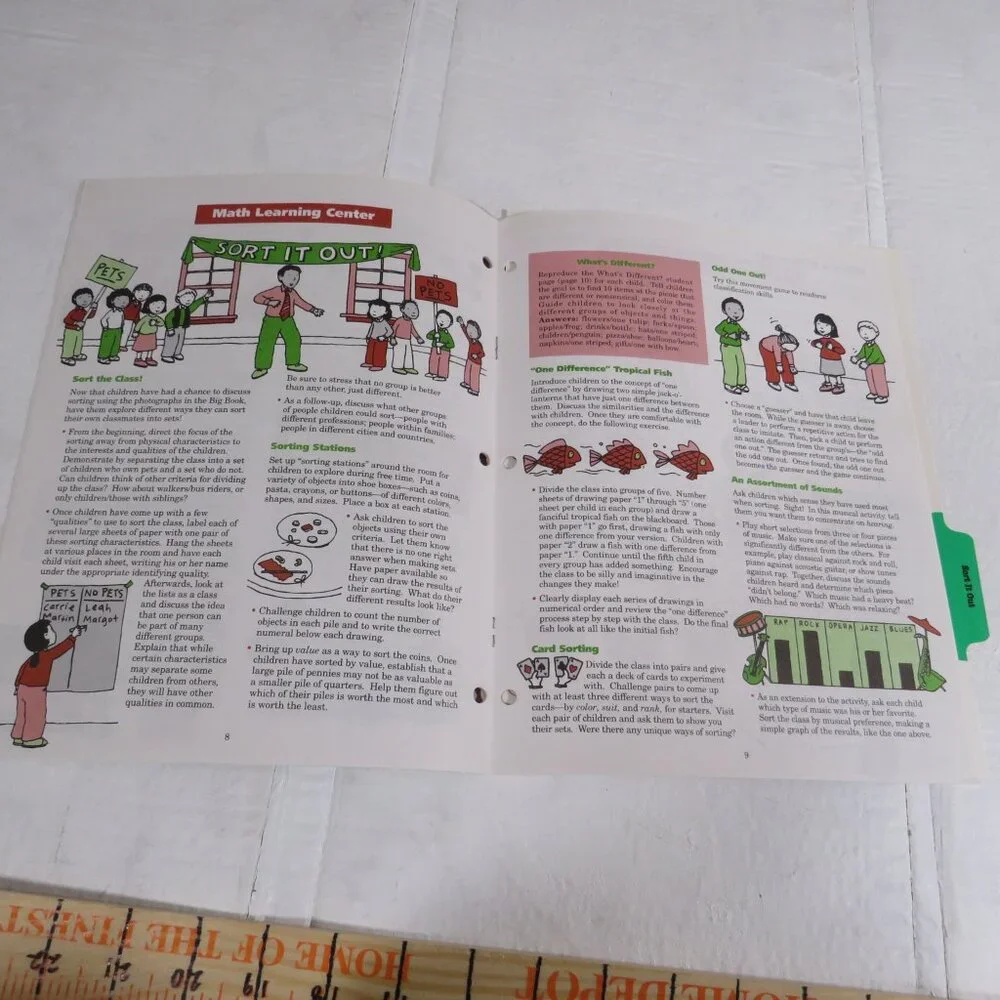 Sort It Out BIG BOOK (almost 2 feet tall) with teacher pages CLASSROOM SIZE